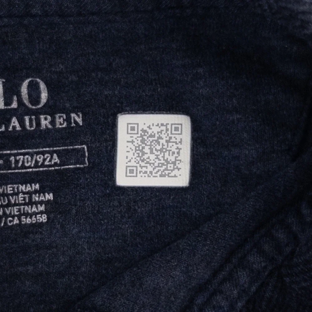 Polo Ralph Lauren Mens Small‎ Quarter Zip Pullover Navy Blue Herringbone Preppy